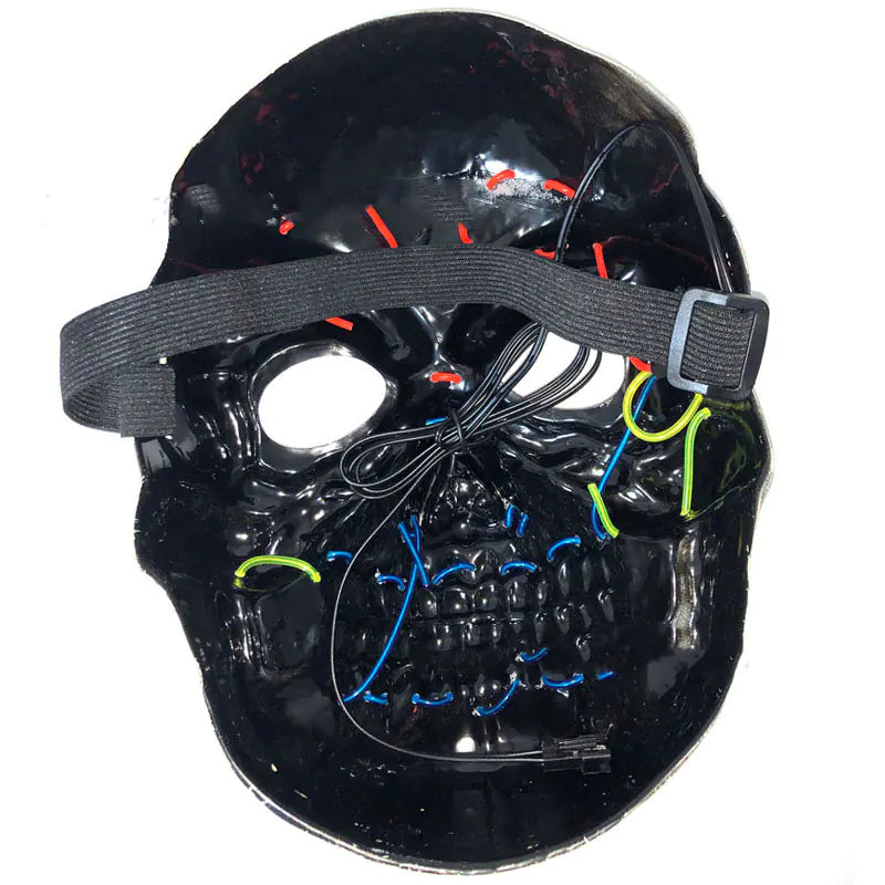 Spookyglo™ Skull Mask with Three-Color Light for Halloween