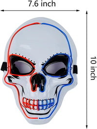 Oceanwings Halloween Mask LED Light up Costumes Scary Mask for Party Supplies Favor
